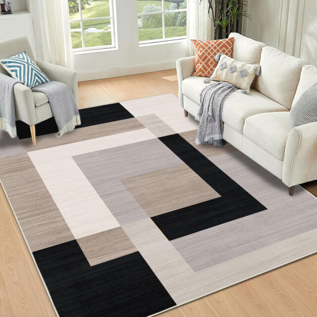 Oriental Machine Tufted Shag Area Rug