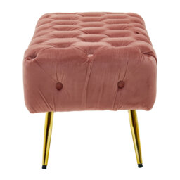 Galina 104cm Wide Velvet Tufted Rectangle Solid Colour Footstool Ottoman