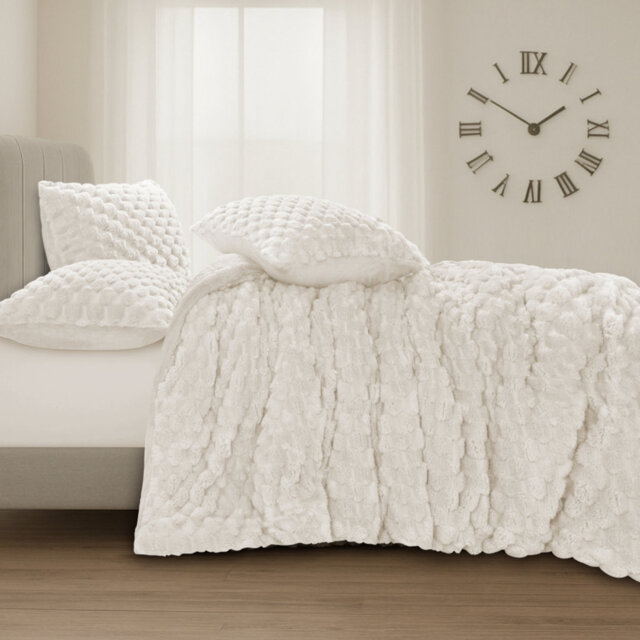 Polyester Solid Colour Duvet Cover Set
