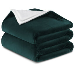 Haffa Reversible Sherpa Fleece Throw Blanket - Ultra-Soft, Warm & Cozy Comfort for All Seasons