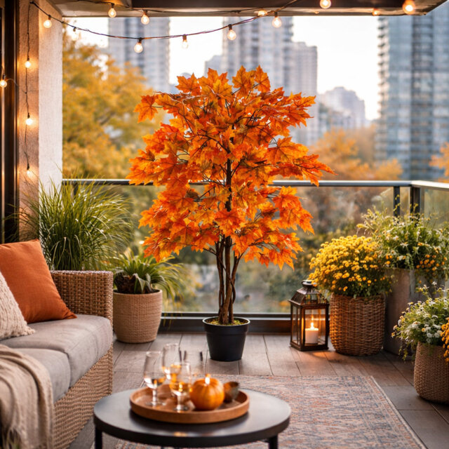 125cm Faux Maple Tree in Pot Liner