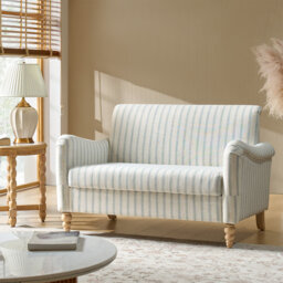Paulina Country 128 CM Wide Sofa with Solid Wood Spindle Legs