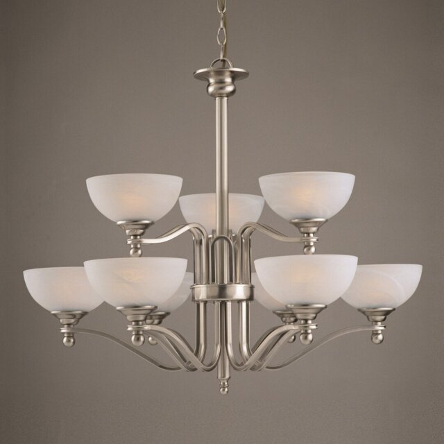 Hillsville 9 - Light Shaded Chandelier