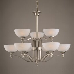 Hillsville 9 - Light Shaded Chandelier