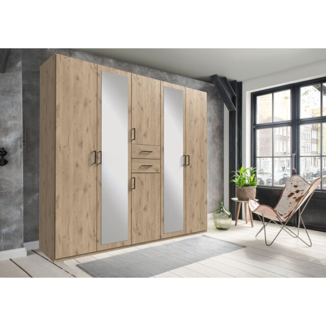 Cevanna 6 Door Manufactured Wood Wardrobe