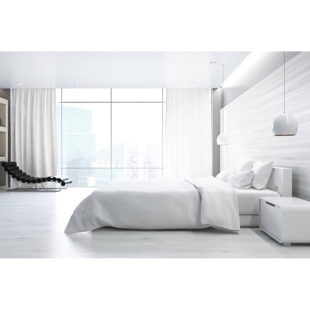 White Hypoallergenic 100% Cotton 400 TC Duvet Cover Set