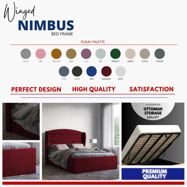 Katelin Chesterfield Ottoman Storage Bed - Soft Velvet Upholstered Gas Lift Bed Frame