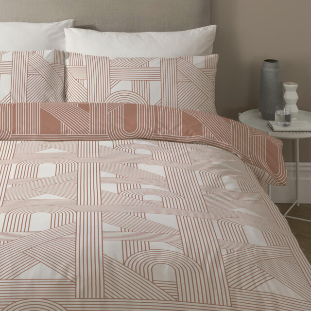 Averick Polyester Geometric Shapes Duvet Cover Set with Pillowcases Quilt Cover Soft and Breathable