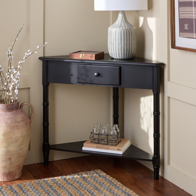 Meaux 86.11cm Solid Wood Console Table