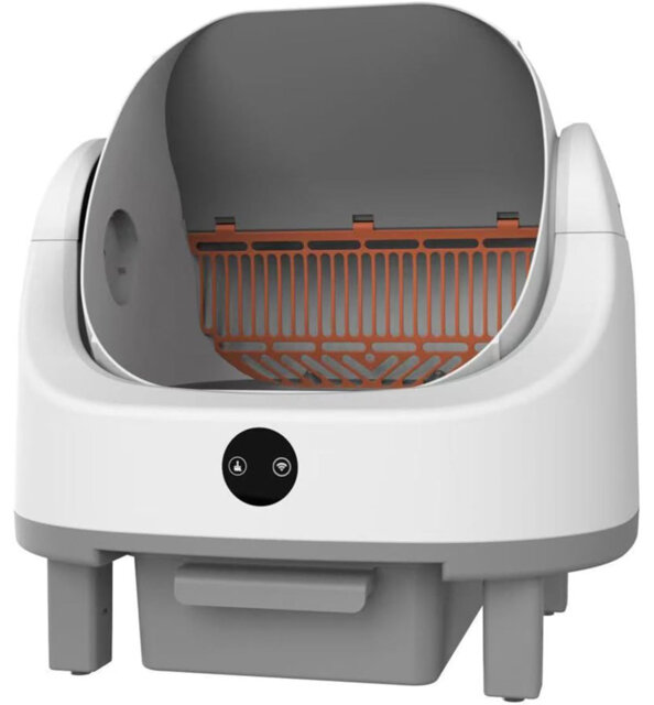 Self Cleaning Cat Litter Tray, Open-Top Automatic Cat Litter Box, App Control with Safety Sensors, 9L Large Waste Bin/Odor-Free Anti-Pinch Smart Robot