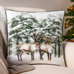 Abstract Green Square Cushion