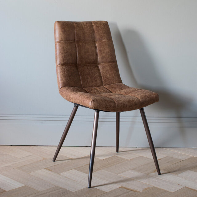 Casteau 48cm H Upholstered Metal Cantilever Chair