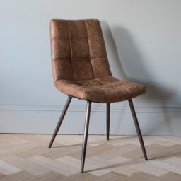 Casteau 48cm H Upholstered Metal Cantilever Chair