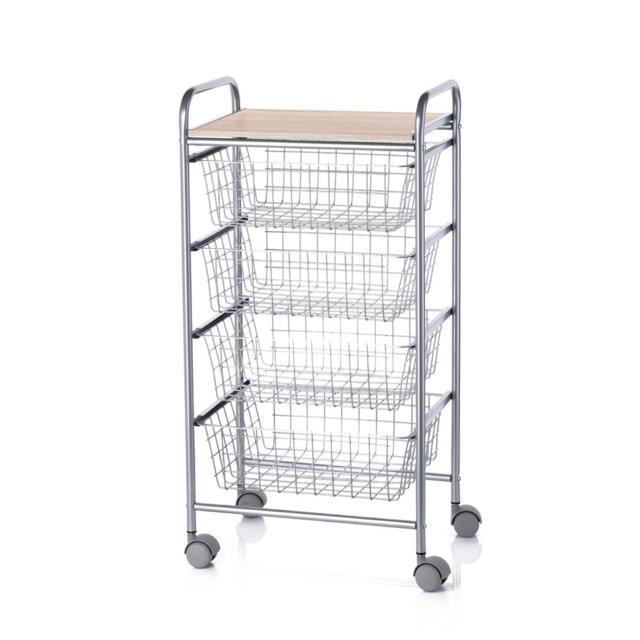 Nancee 44cm W Steel Kitchen Trolley