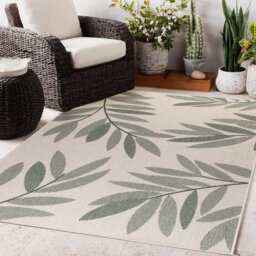 Timmons Floral Hand Woven Indoor / Outdoor Area Rug