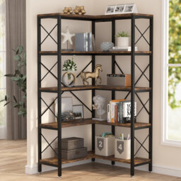 167cm H x 80cm W Metal Corner Bookcase