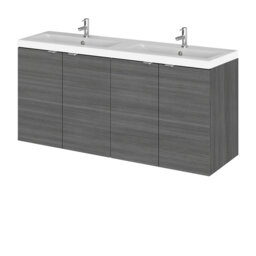 Fusion Ceramic 1200mm Wall Hung Double Vanity Unit