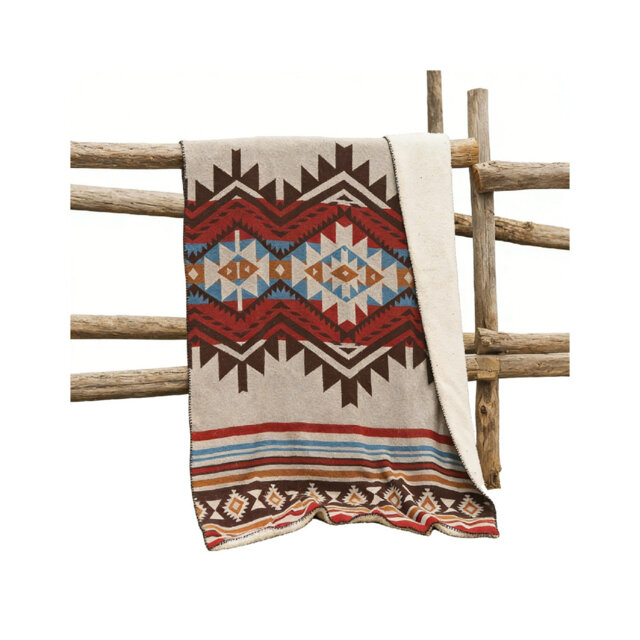 Sherpa Fleece Throw Blanket Ultra-Soft Cosy Sofa Throws Boho Decor For Couch,152x203 cm (Dark Red)