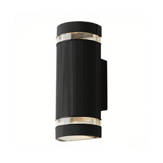 Outdoor Square Wall Light, Black GU10 Exterior Sconce, Waterproof Patio Porch Lamp 10 Inch/26cm