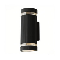 Outdoor Square Wall Light, Black GU10 Exterior Sconce, Waterproof Patio Porch Lamp 10 Inch/26cm