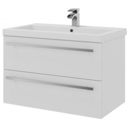 Clifton 800mm Wall Mounted Single Bathroom Vanity with Vitreous China Basin