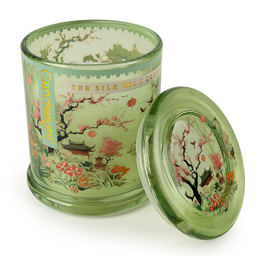 Fresh Scented Jar Candle with Glass Holder