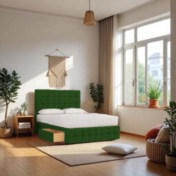 Upholstered Bed with Mattress