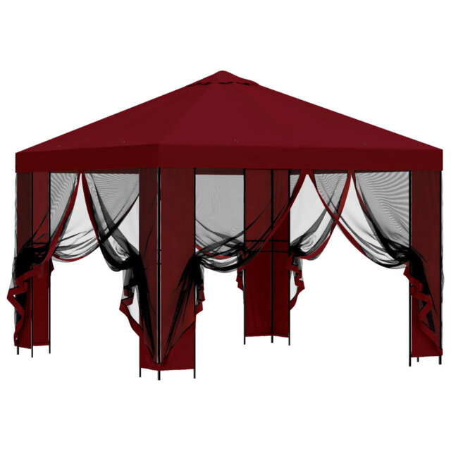 vidaXL Garden gazebo Polyester and Steel Outdoor Gazebo Canopy Summer Pavilion