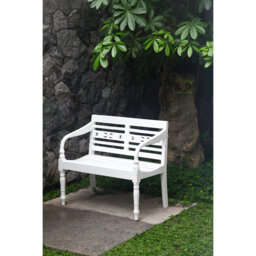 Bern Solid Wood Mahogany Outdoor Bench