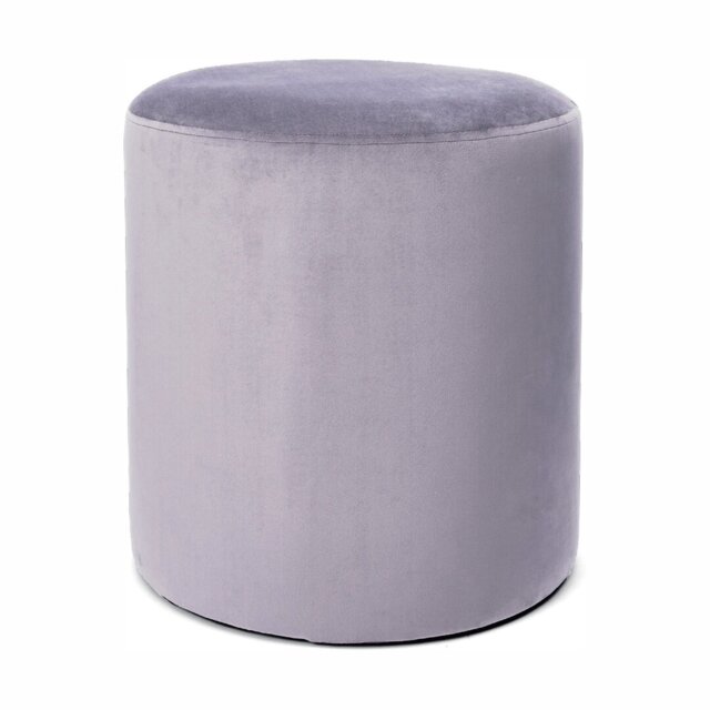 Hensel 28Cm Wide Velvet Round Pouffe Ottoman