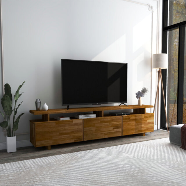 "TV Stand for TVs up to 76"" Solid Wood Houa"