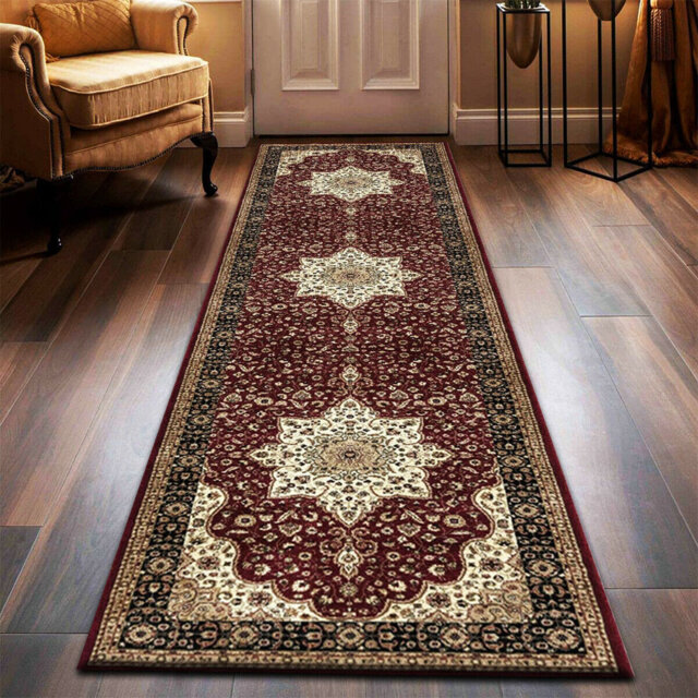 Non Slip Large Traditional Rugs Living Room Bedroom Carpet Hallway Runner Rug