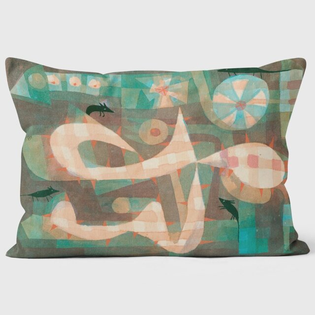 Barbed Noose and Mice - Paul Klee Cushion