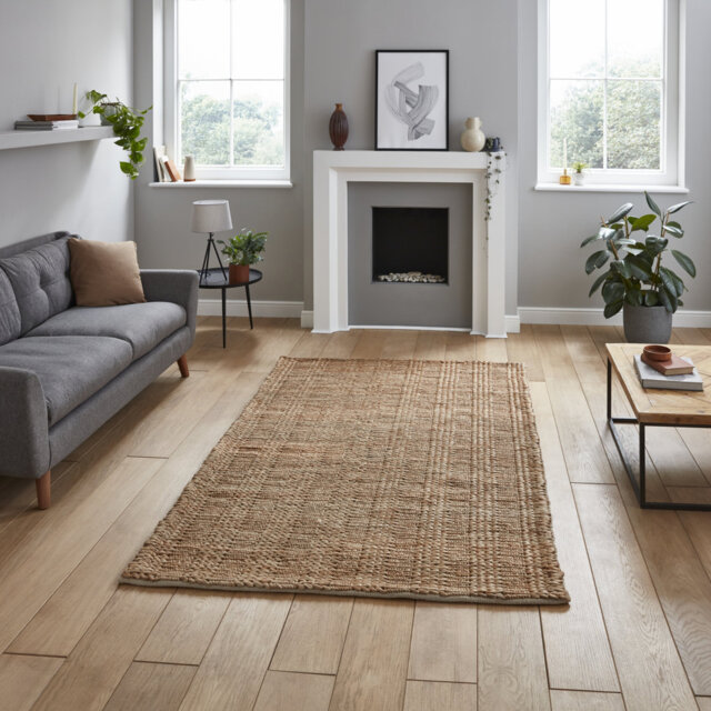 Soltis area rug Hand Made Rectangle Natural