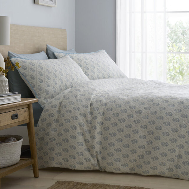 Block Floral Polyester Floral Duvet Cover Set