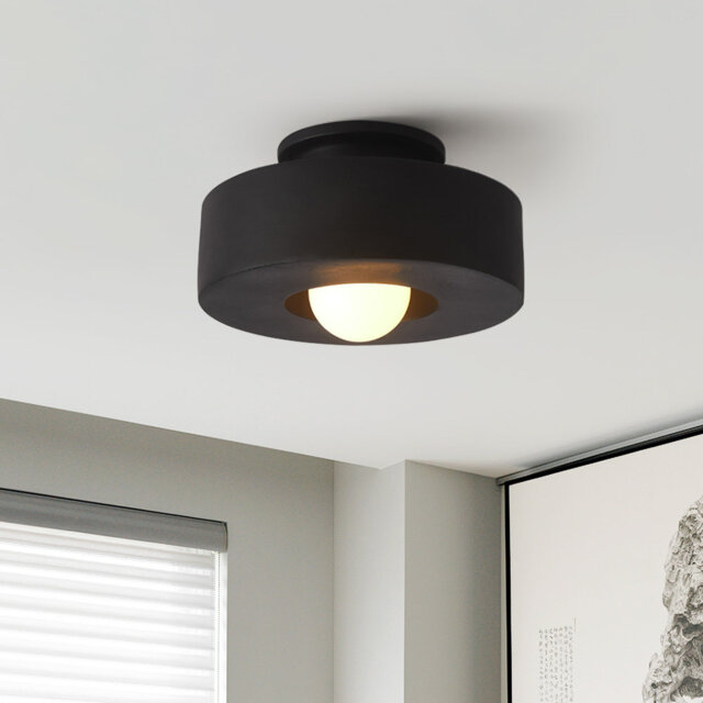 Blayke Minimalist Resin Flush Mount Close to Ceiling Lighting Fixture