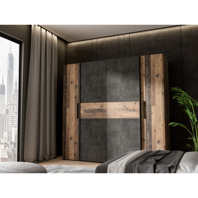 Koran 8No 4No Wardrobe, 190.5cm H x 200.1cm W x 61.6cm D