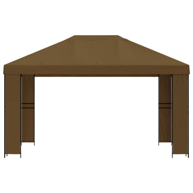vidaXL Garden Gazebo Polyester and Steel Outdoor Shade Summer Shelter Events