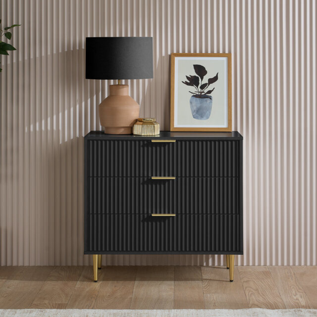 Bethzaida 3 Drawer Fluted Chest