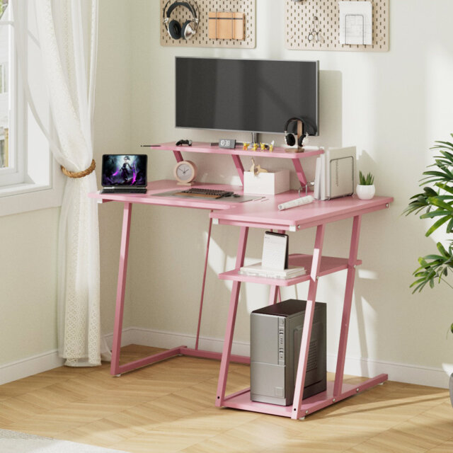 Metal Base Computer Desk