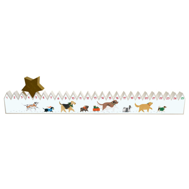 Christmas Walking Dogs 3D Wood Advent Calendar