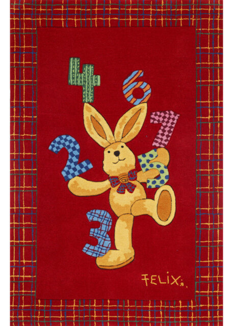 Felix The Rabbit Red Rug