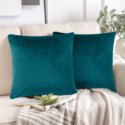 Luxurious Plain Velvet Cushion Covers (Set Of 2)