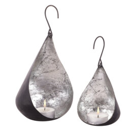2 Piece Metal Wall Tealight Holder Set
