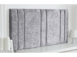 "Milano Crushed Velvet 4ft Small Double 20"" Headboard - Black"