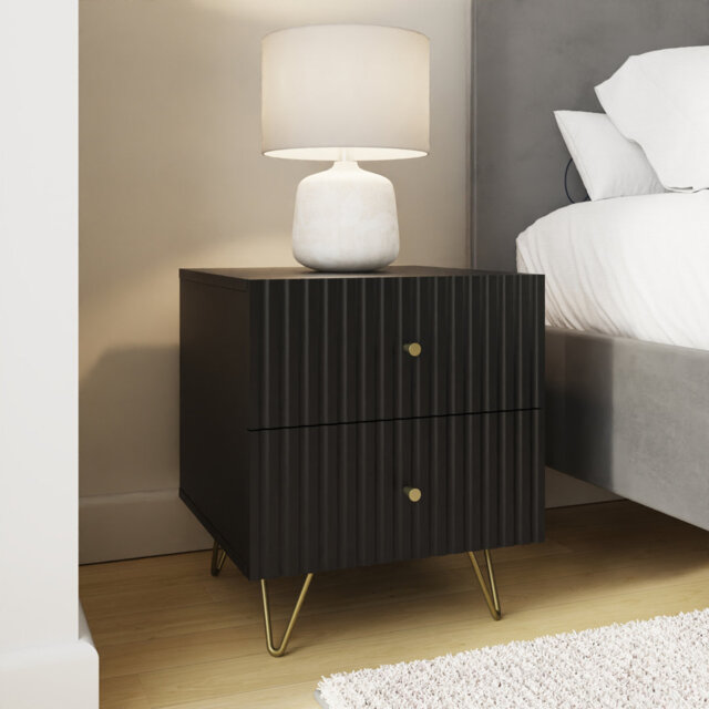 Alipio 40cm W Manufactured Wood Bedside Table