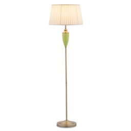 Falkland 154Cm Classic Antique Traditional Floor Lamp Faux Silk Pleated Shade