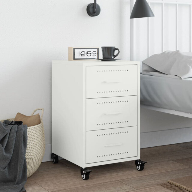 Latitude Run Bedside Cabinet 36X39x59 Cm Steel