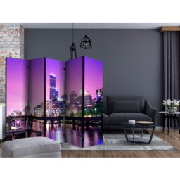 Griglik 225cm W x 172cm H 5 - Panel Solid Wood Folding Room Divider