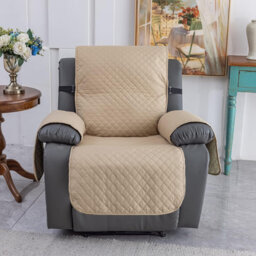 Water Resistant Recliner Cover, Nonslip Recliner Chair Covers For Reclining Chair With Pockets, Quilted Thick Recliner Slipcovers For Pets And Kids (R